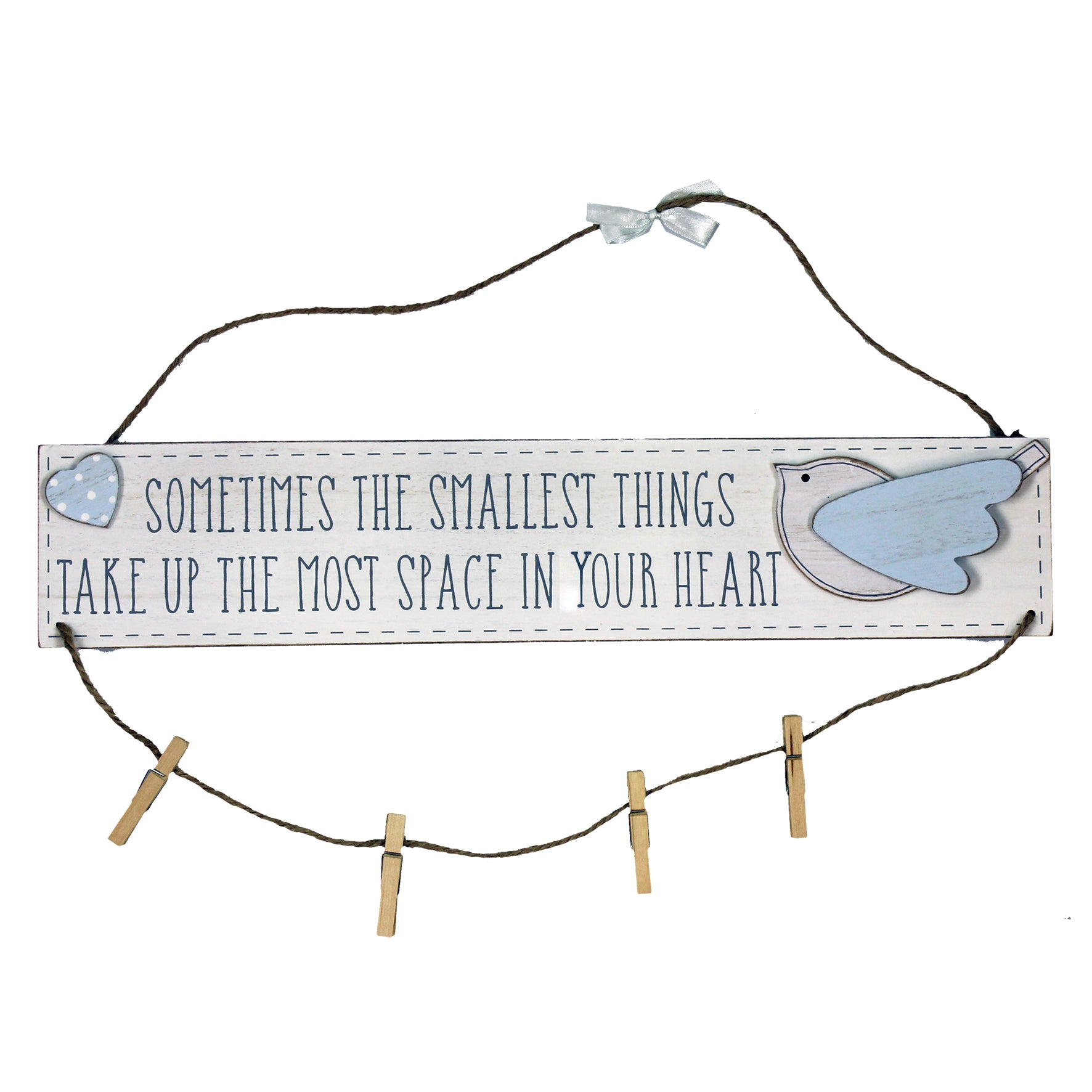 Petit Cheri Little Things Blue Hanging Plaque With Pegs – Love Kate's