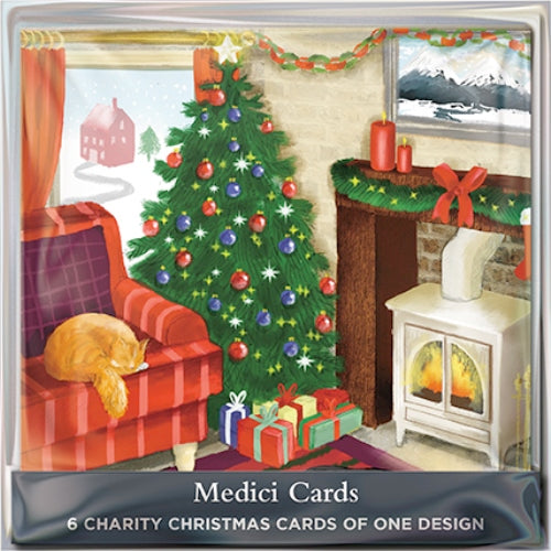 Pack of 6 Christmas At Home Charity Christmas Cards Supports Multiple Charities