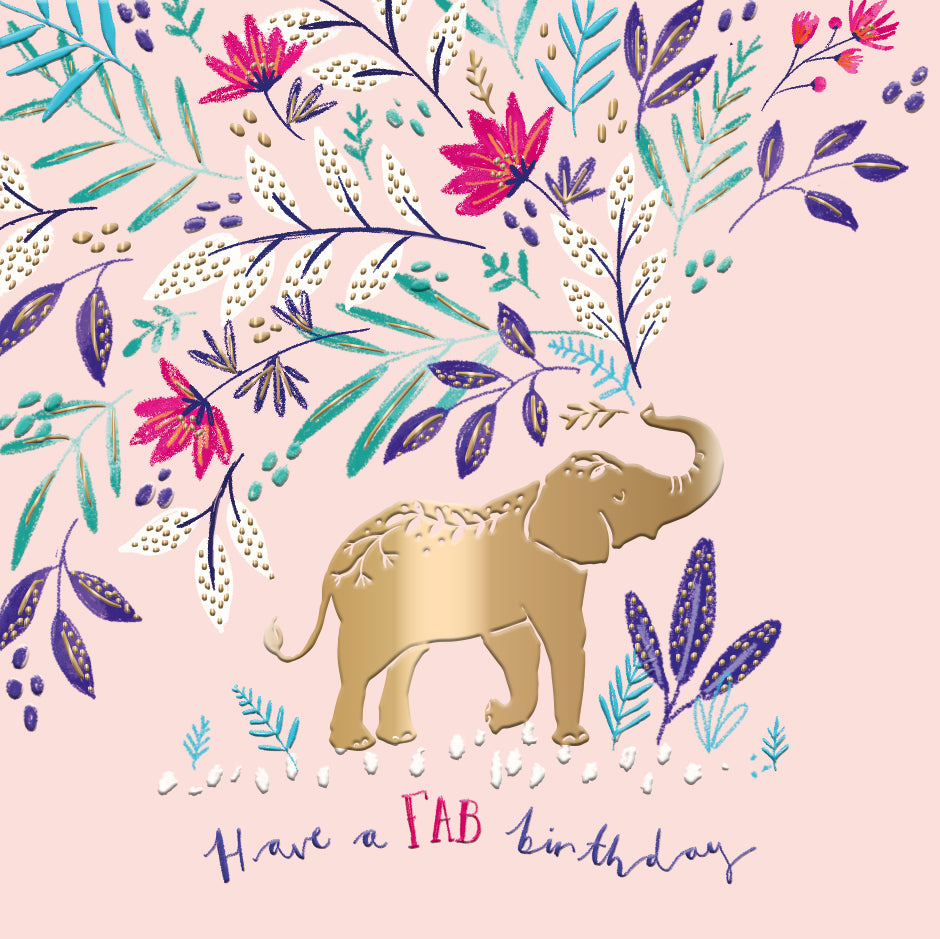 Elephant Fab Birthday Greeting Card By The Curious Inksmith – Love Kate's