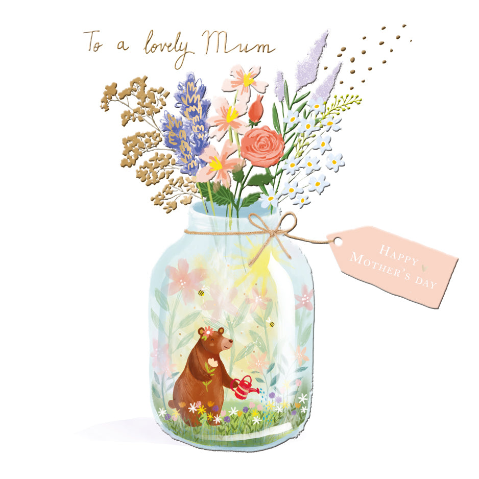 To A Lovely Mum Spring Gardening Foiled Mother's Day Card