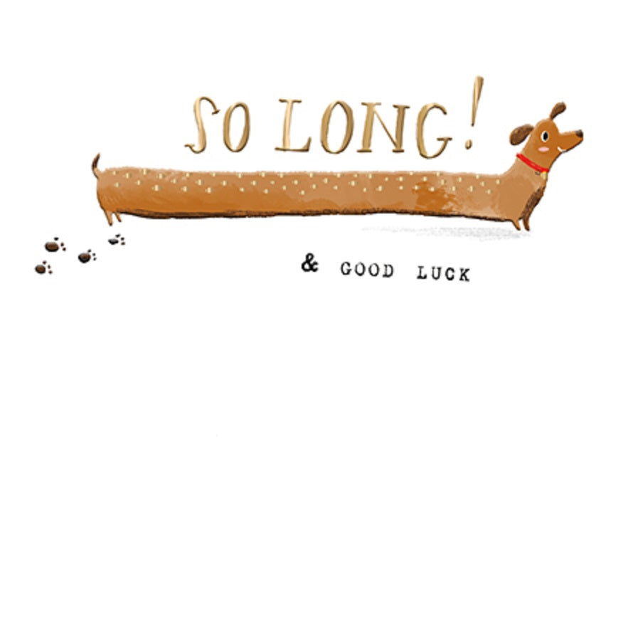 So Long & Good Luck Greeting Card By The Curious Inksmith