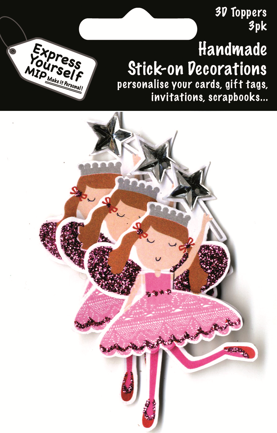 Fairy Princess Pack Of 3 DIY Greeting Card Toppers