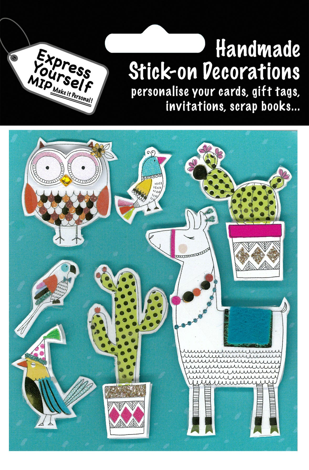 Llama, Cactus & Birds DIY Greeting Card Toppers