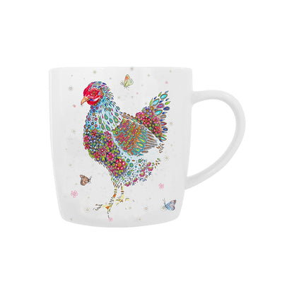 Doodleicious Cockerel Fine China Mug In A Gift Box