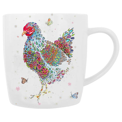 Doodleicious Cockerel Fine China Mug In A Gift Box