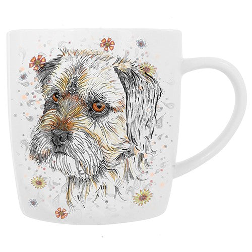 Doodleicious Border Terrier Fine China Mug In A Gift Box