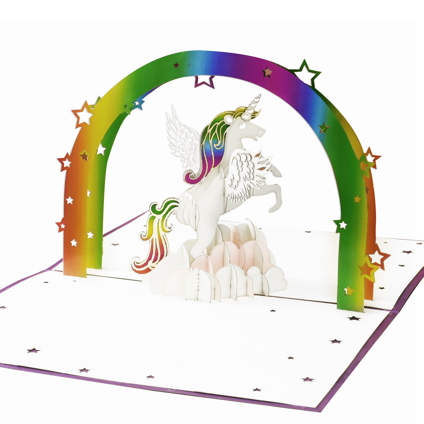 Unicorn Laser Cut Pop Up Greeting Card