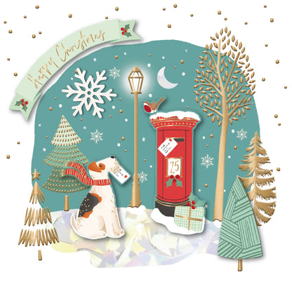 My Christmas List Embellished Christmas Greeting Card