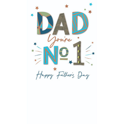 Dad You're No1 Happy Father's Day Card