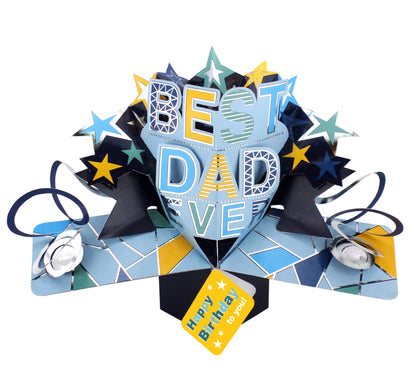 Best Dad Ever Birthday Pop Up Greeting Card