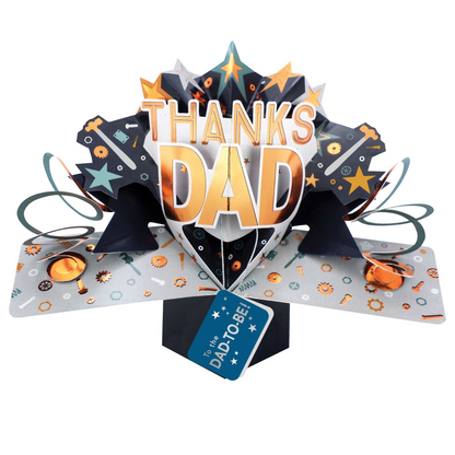 To The Dad-To-Be! Thanks Dad Pop Up Card