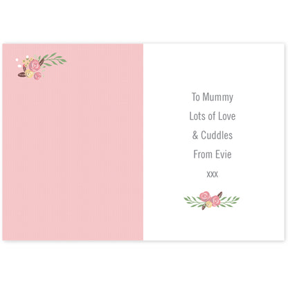 Personalised Floral Bouquet 1st Mother's Day Card Add Any Name - Personalise It!