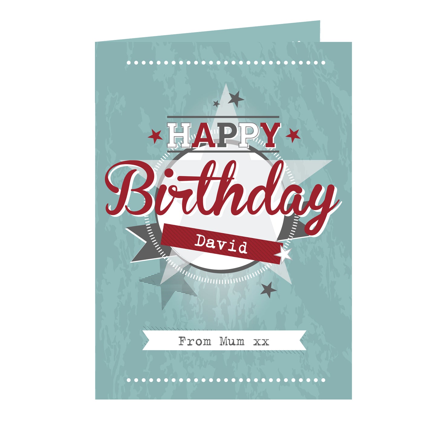 Personalised 50s Retro Card Add Any Name - Personalise It!