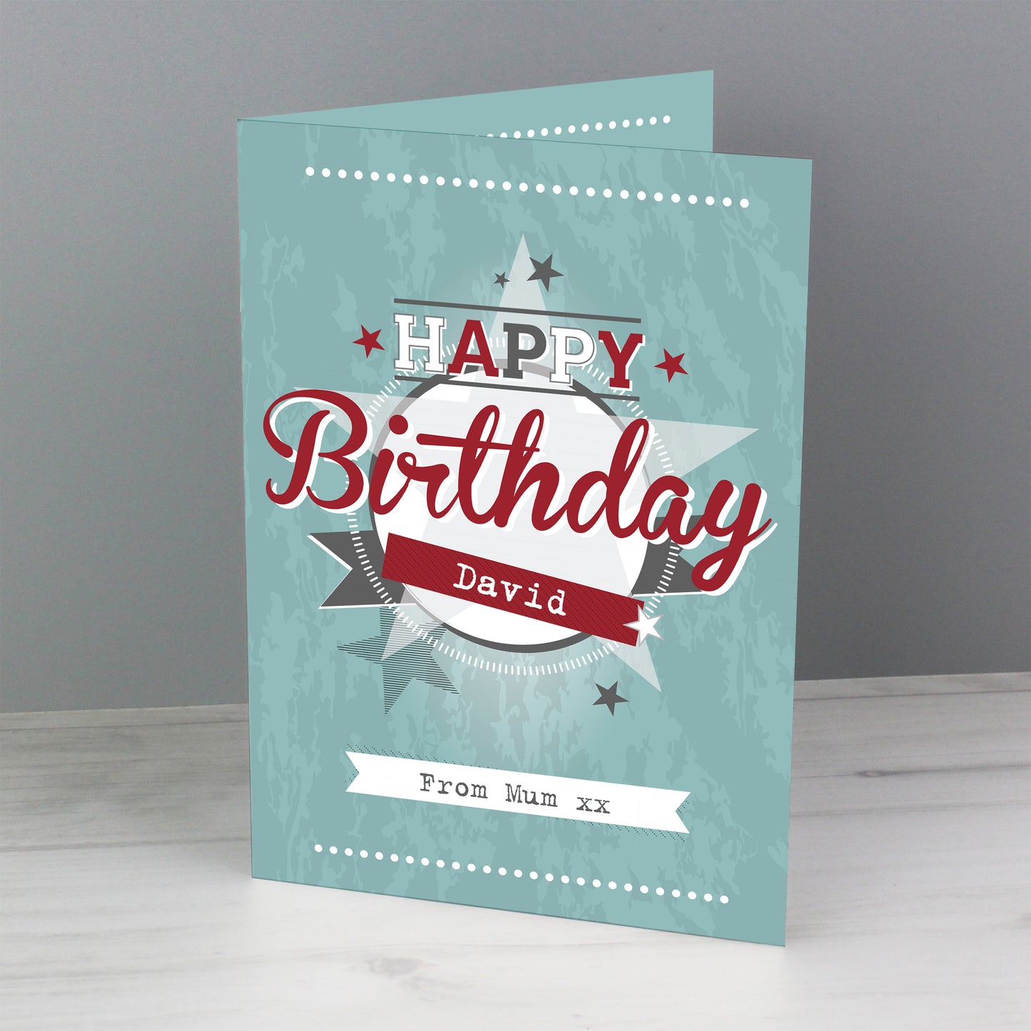 Personalised 50s Retro Card Add Any Name - Personalise It!