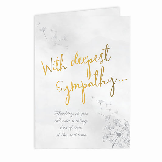 Personalised Deepest Sympathy Card Add Any Name - Personalise It!