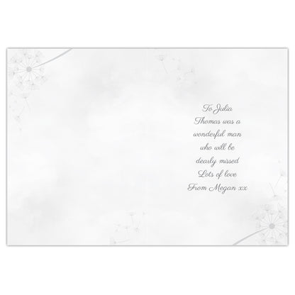 Personalised Deepest Sympathy Card Add Any Name - Personalise It!