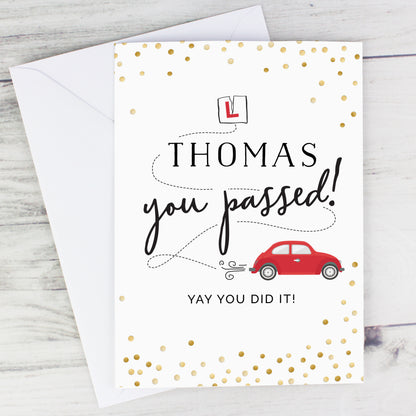 Personalised Passed Driving Test Card Add Any Name - Personalise It!