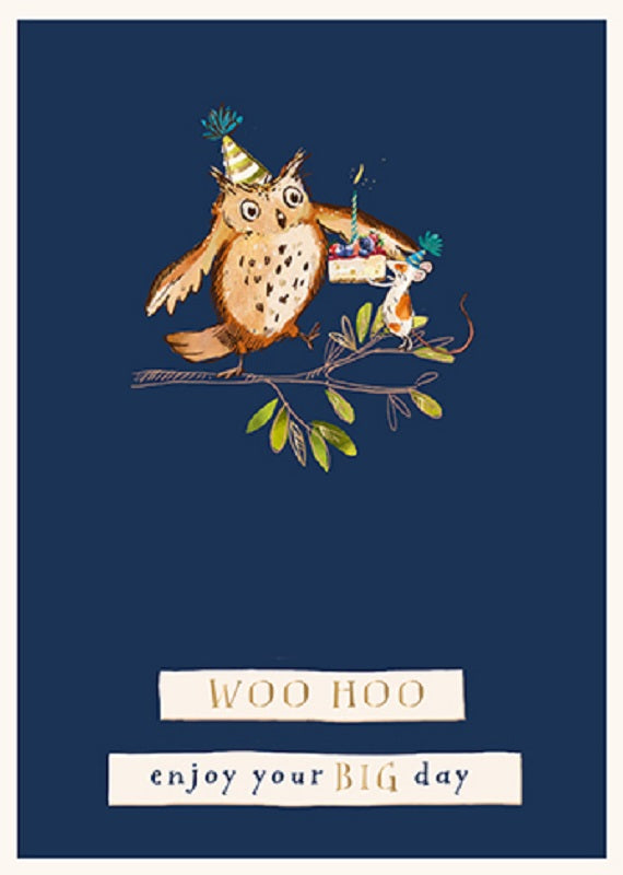 Woo Hoo Owl Birthday Greeting Card