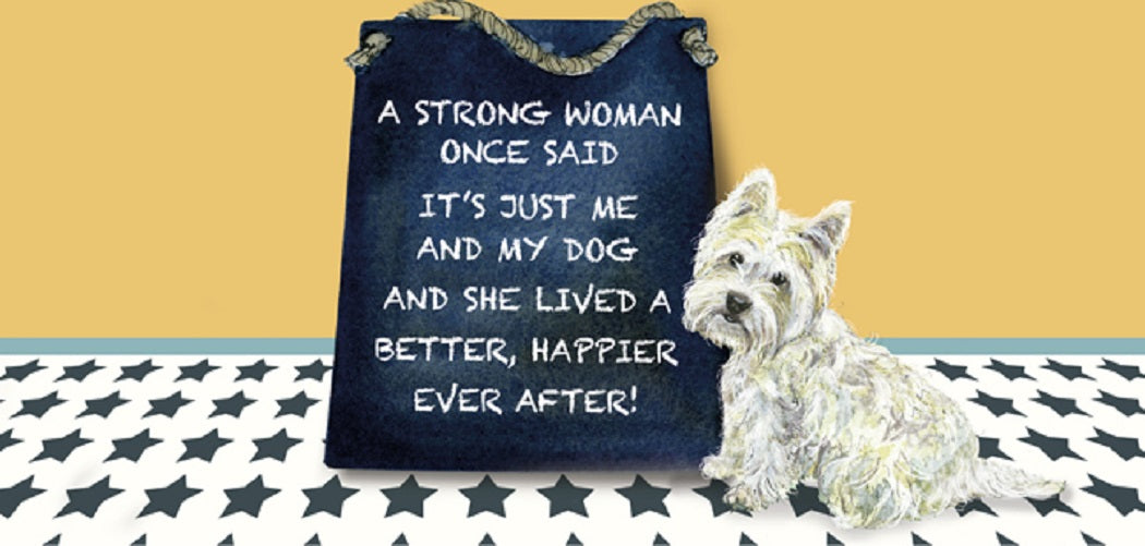 Just Me & My Dog Little Dog Laughed Greeting Card