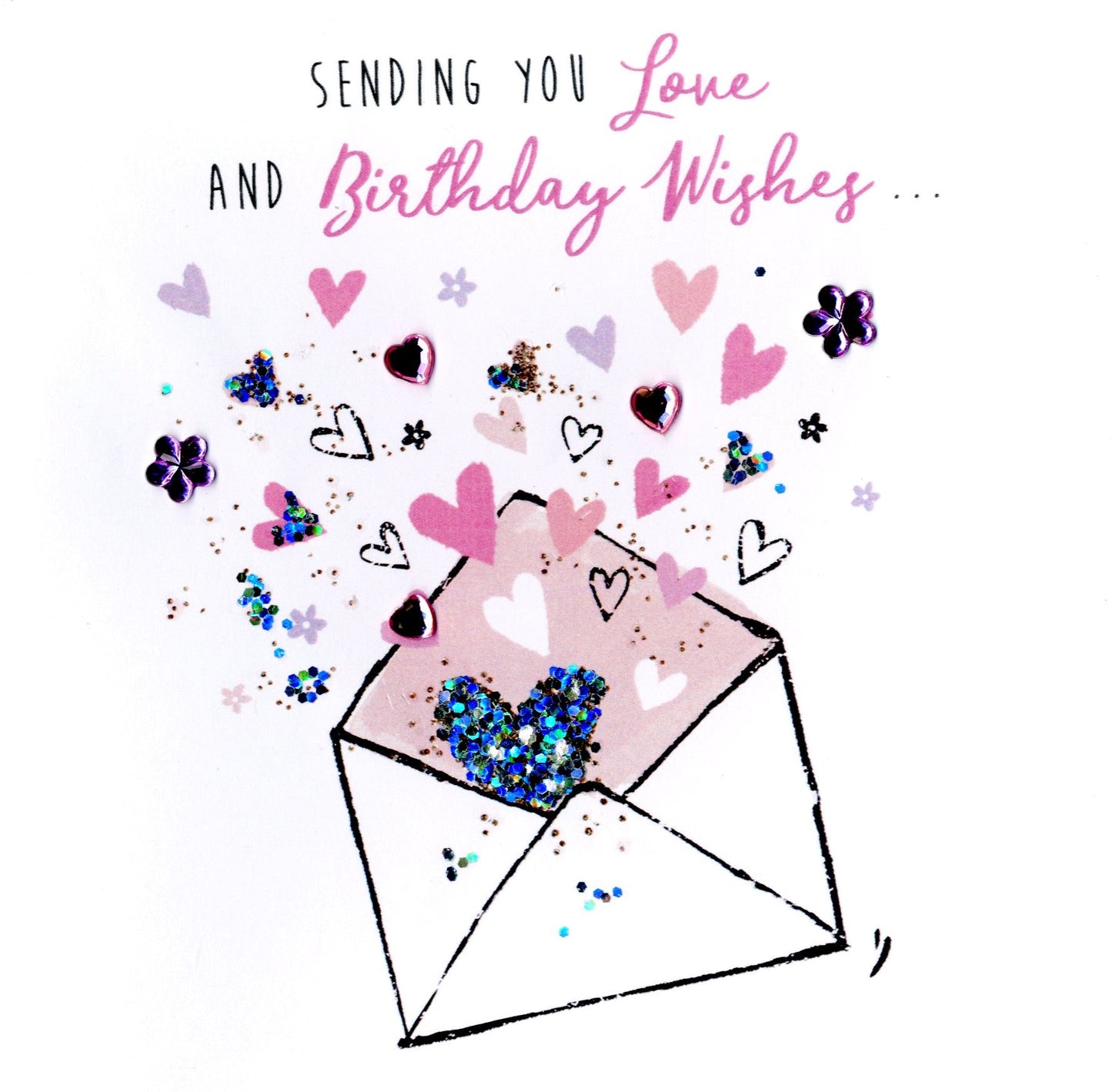 Sending You Love Happy Birthday Hand-Finished Greeting Card