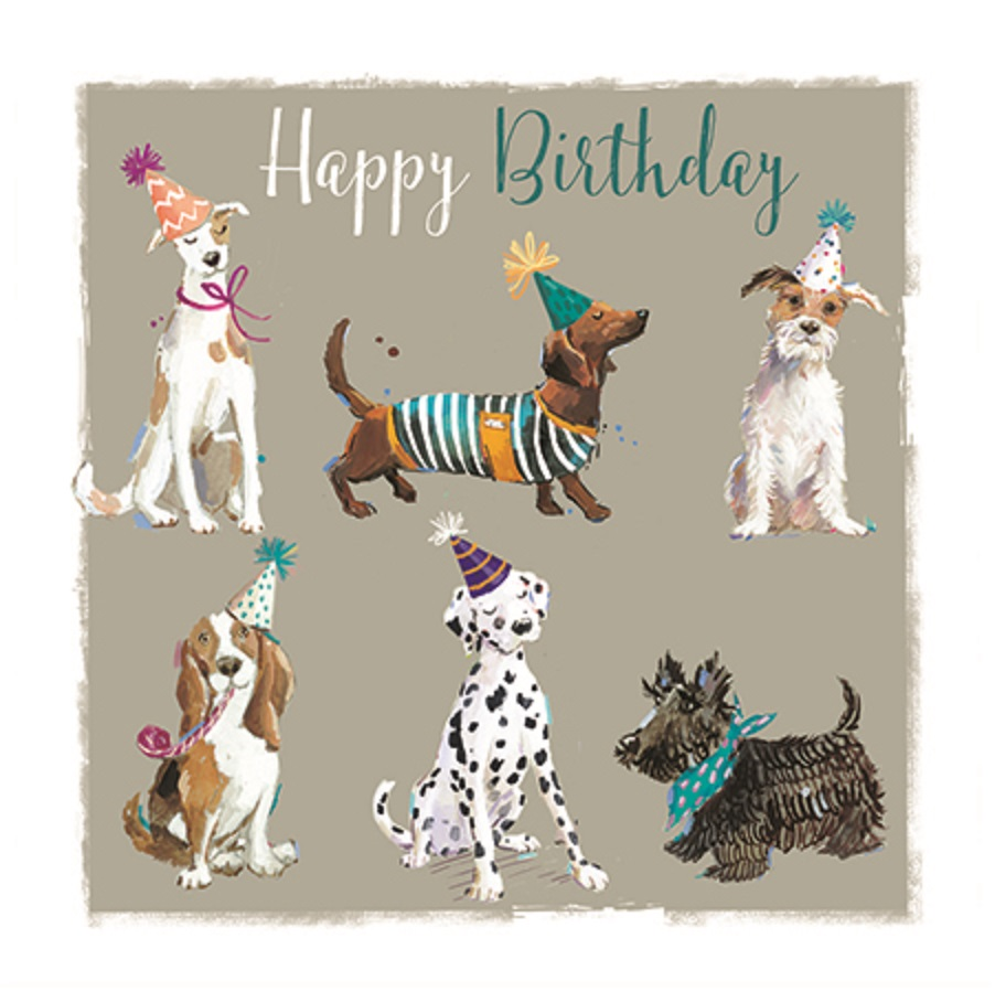 Dog Birthday Party Birthday Greeting Card