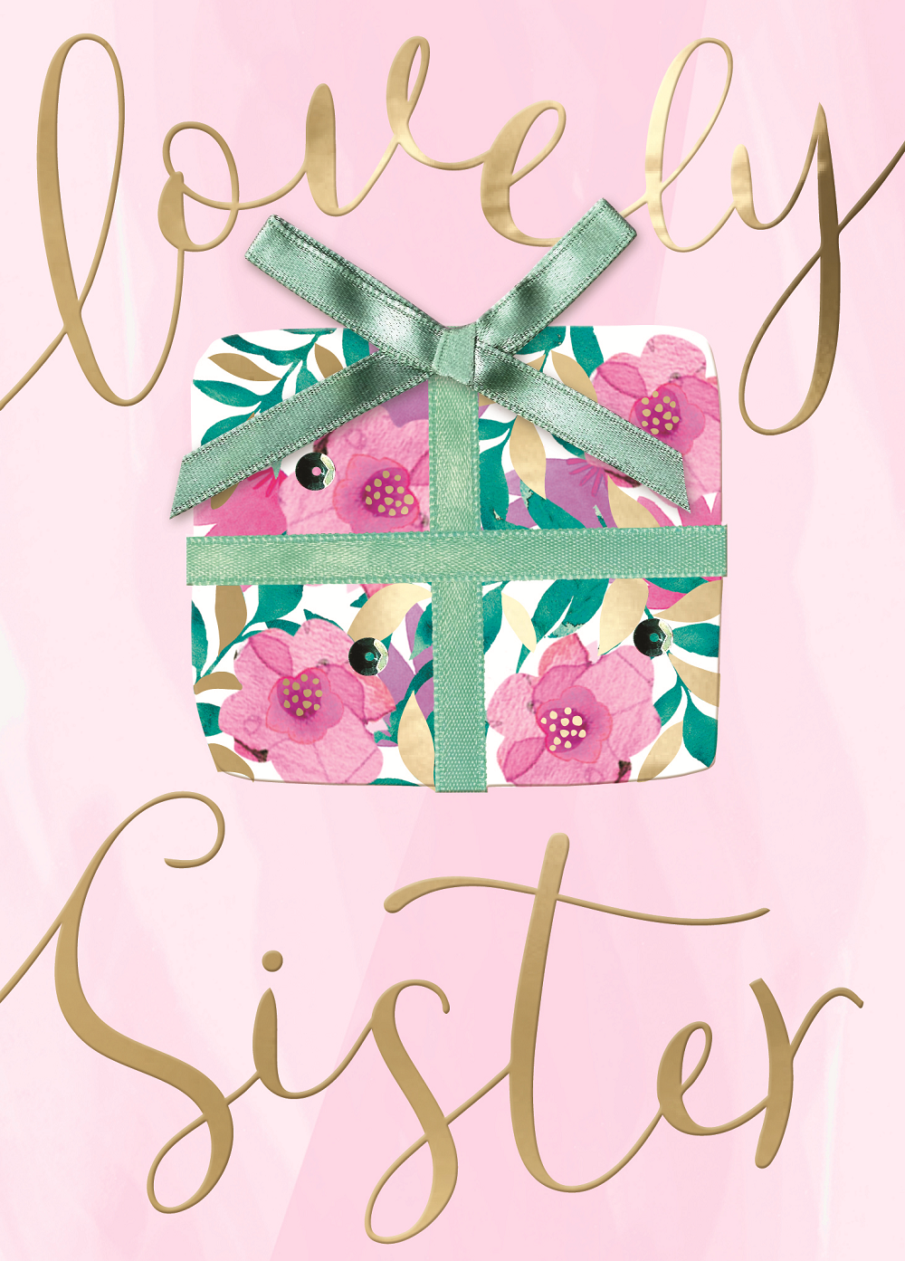 Lovely Sister Embellished Birthday Greeting Card