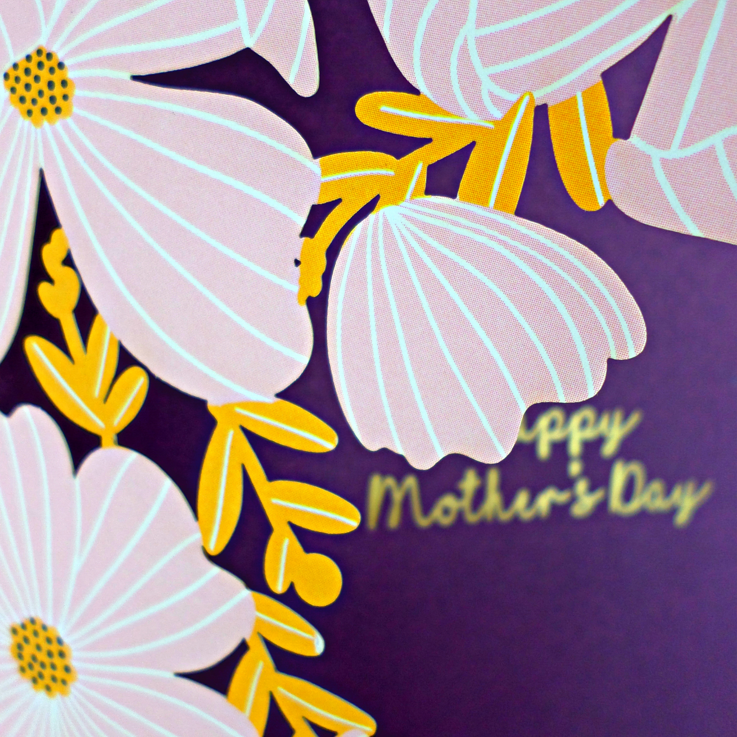 Paper Cut Art Blooming Floral Mother's Day Greeting Card