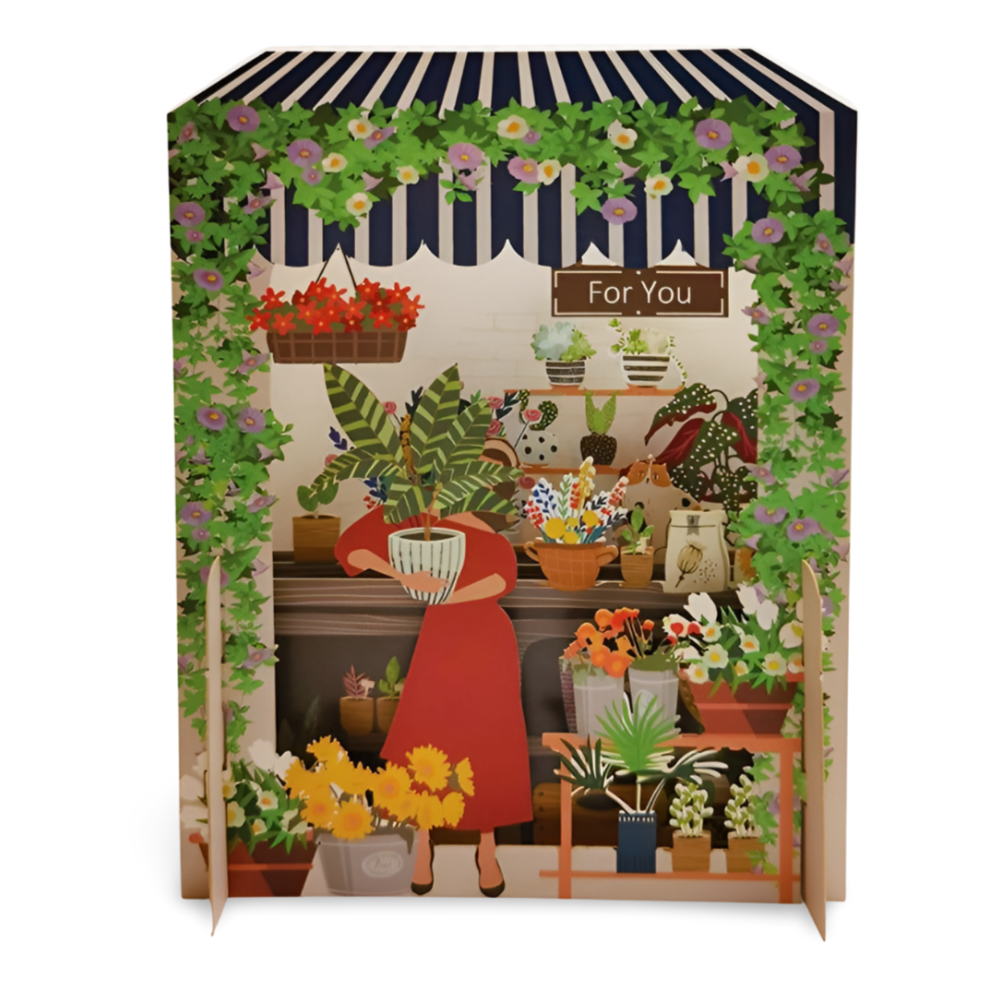 For You Flower Shop Any Occasion 3D Pop Up Greeting Card