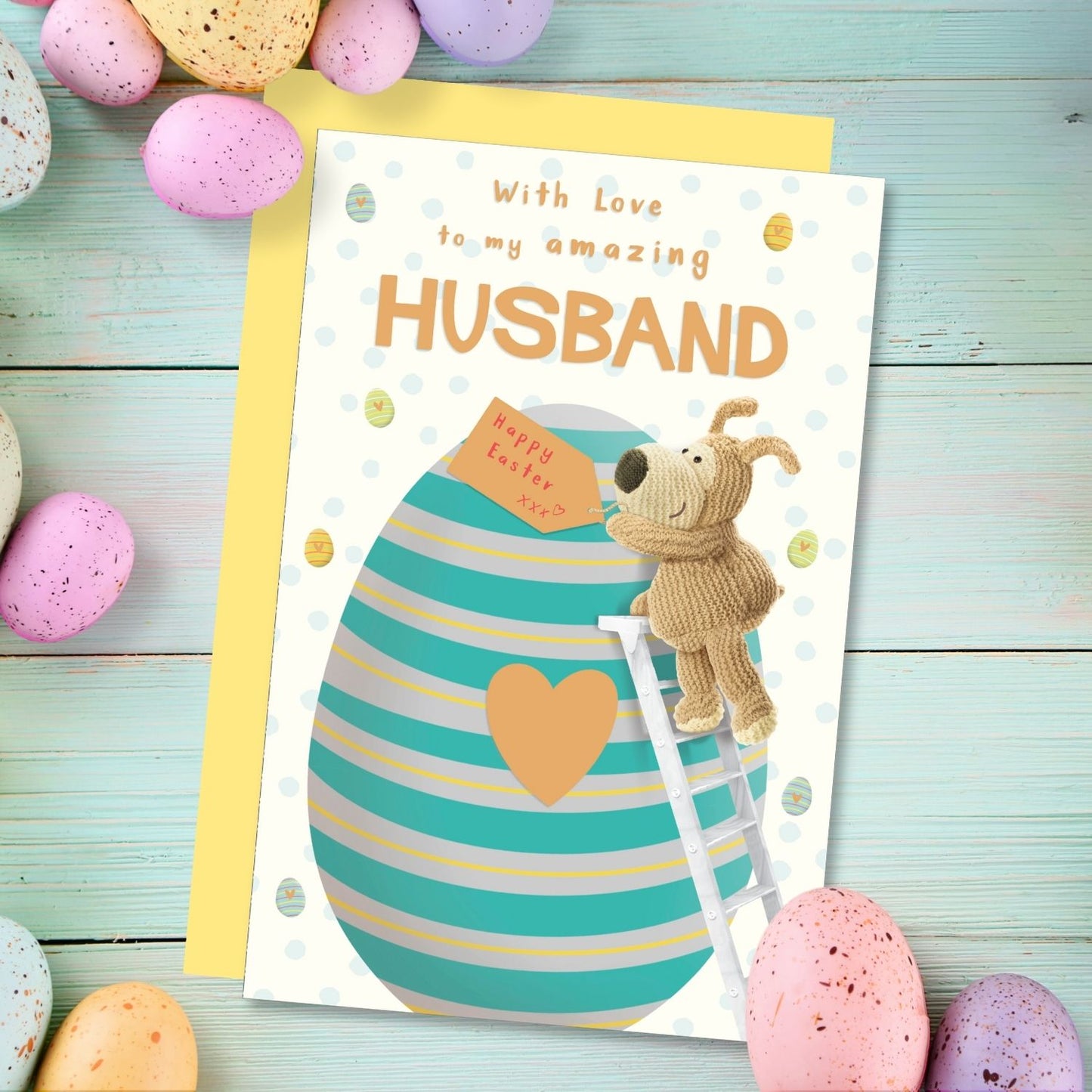 Boofle Amazing Husband Giant Egg Easter Card Cute Greeting Card