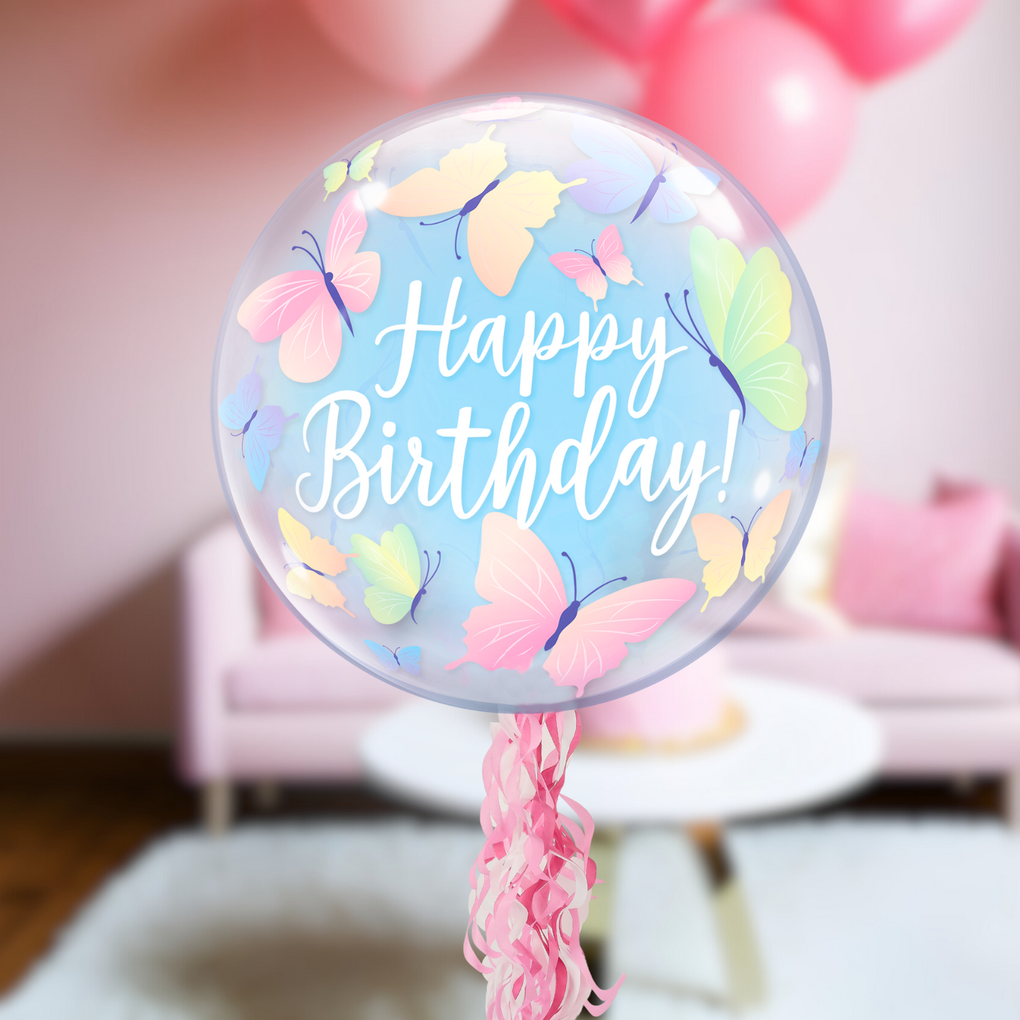 Any Female Birthday Pop Up Card & Musical Balloon Surprise Delivered In A Box