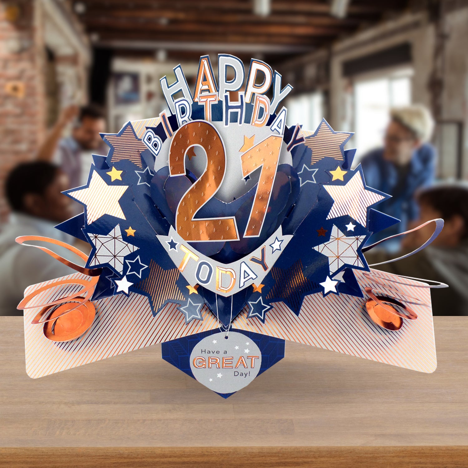 21st Birthday Pop Up Card Musical Balloon Surprise Delivered In A Bo Love Kate s