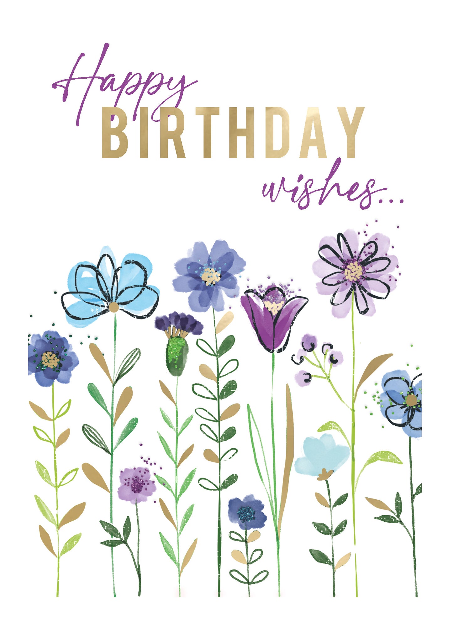 Happy Birthday Wishes Floral Birthday Card