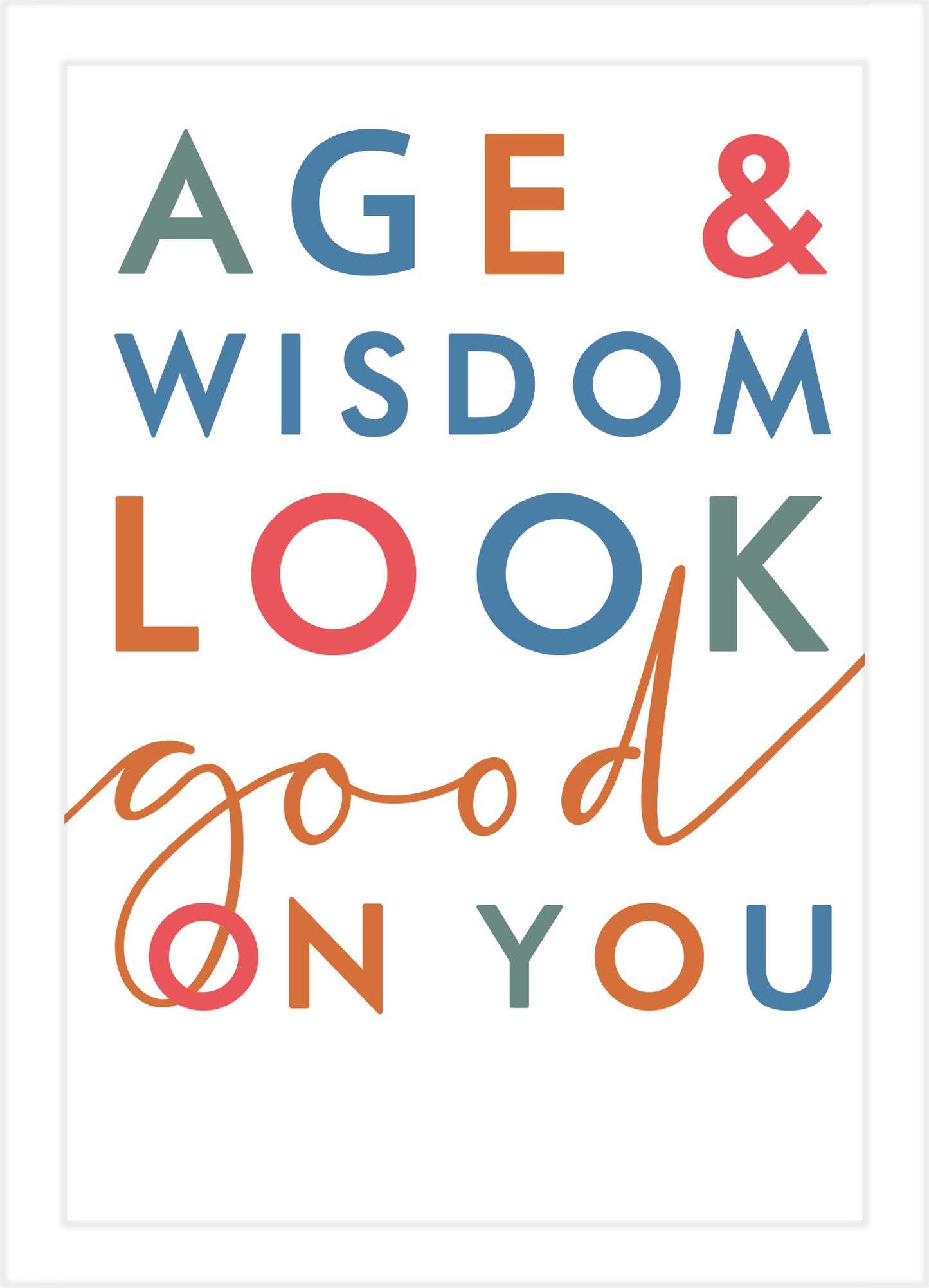 Age & Wisdom Look Good On You Birthday Card