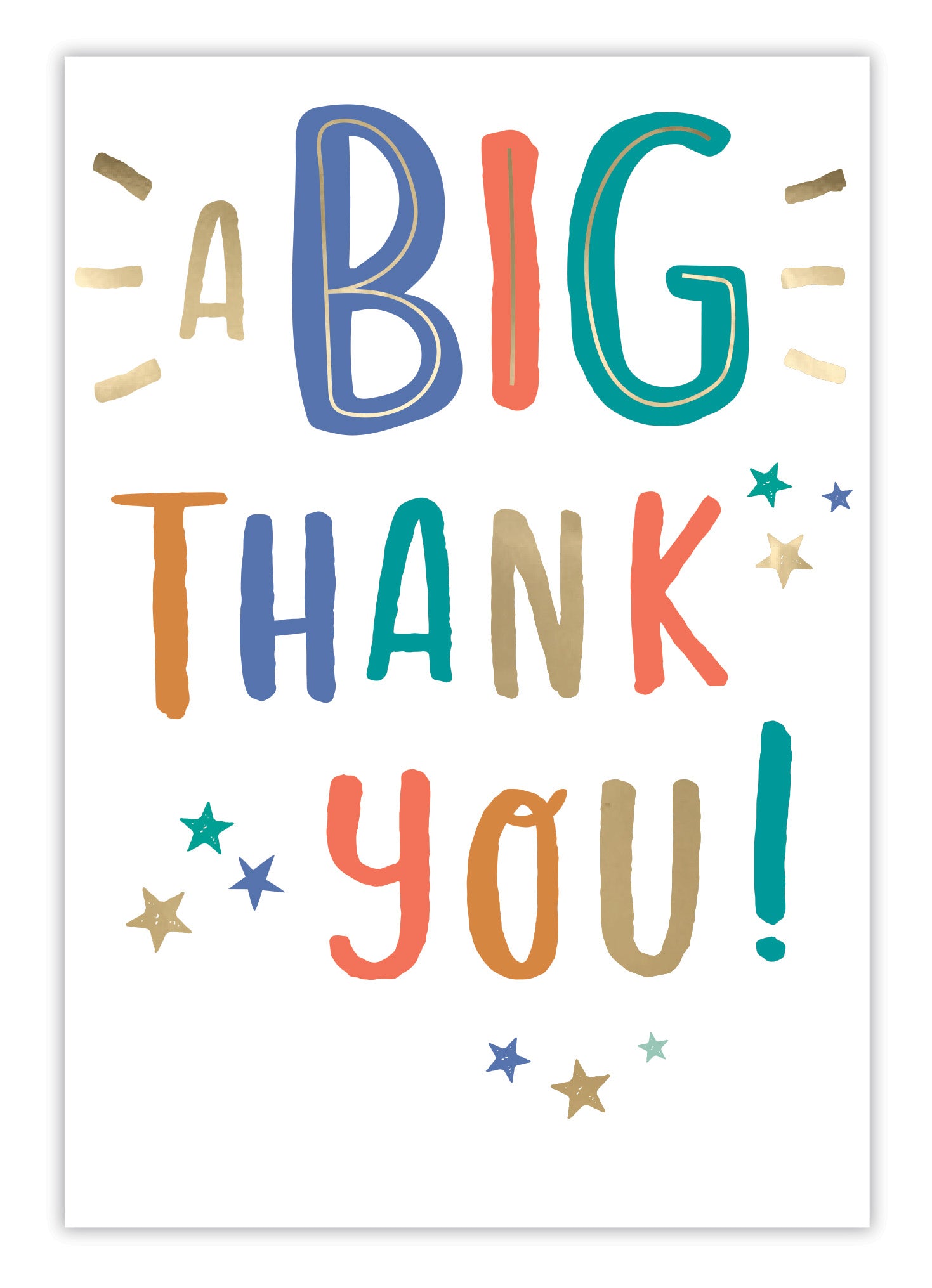 Embossed Colourful A Big Thank You! Card – Love Kate's