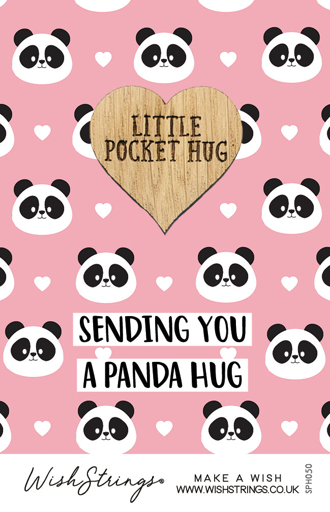 Sending You A Panda Hug Cute Little Pocket Hug Wish Token