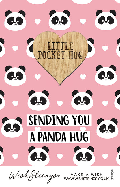 Sending You A Panda Hug Cute Little Pocket Hug Wish Token