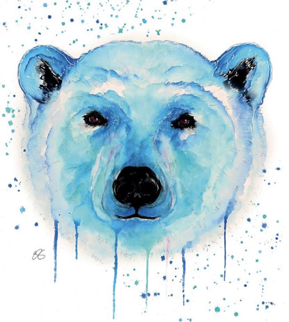 Elizabeth Grant Watercolour Polar Bear WWF Charity Greeting Card