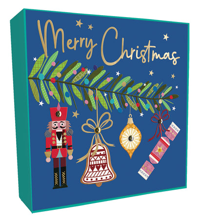 Box of 6 Festive Decorations Luxury Hand-Finished Christmas Cards