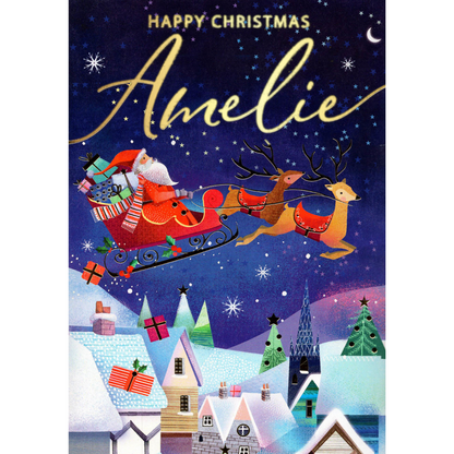 Personalised Amelie Singing Musical Christmas Card