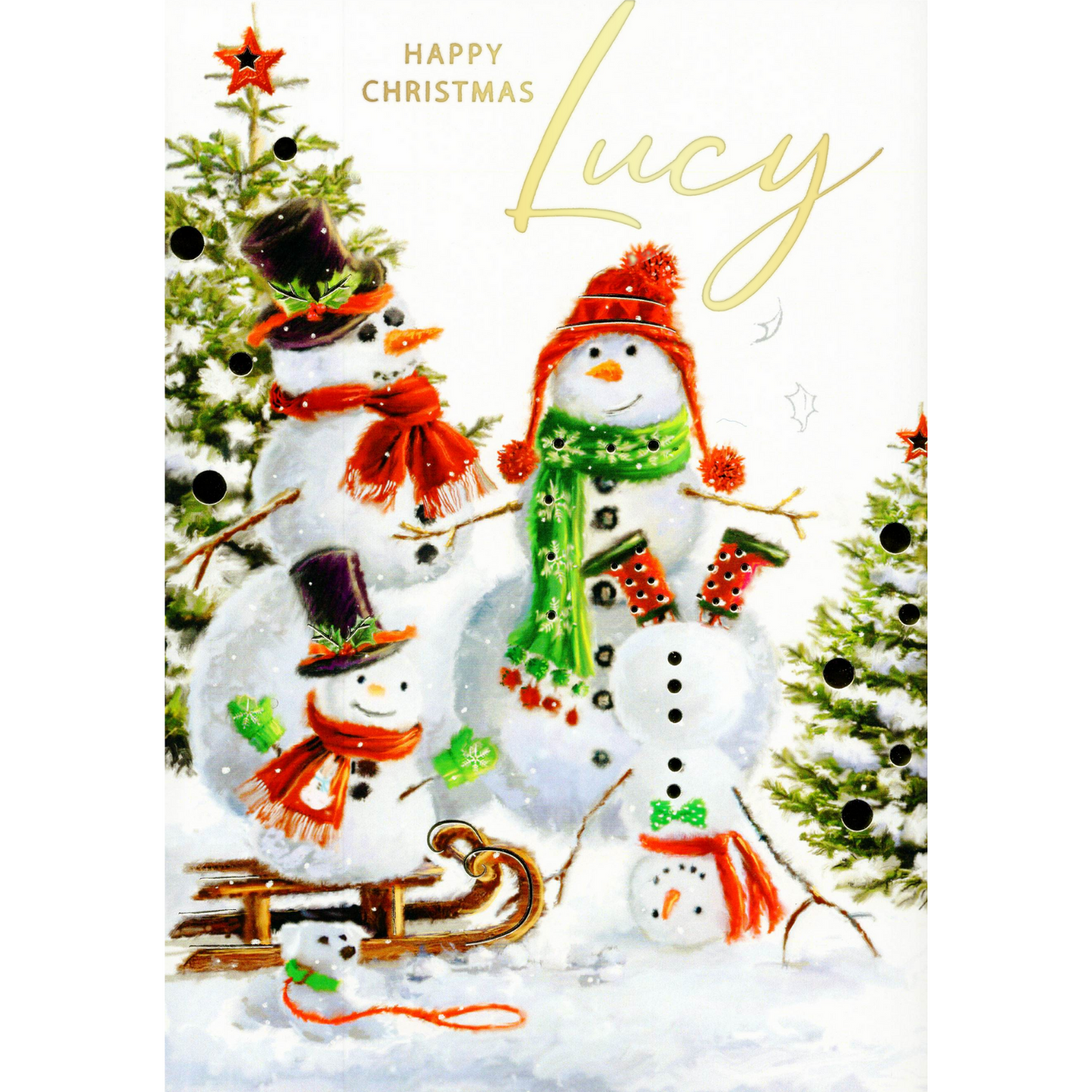 Personalised Lucy Singing Musical Christmas Card