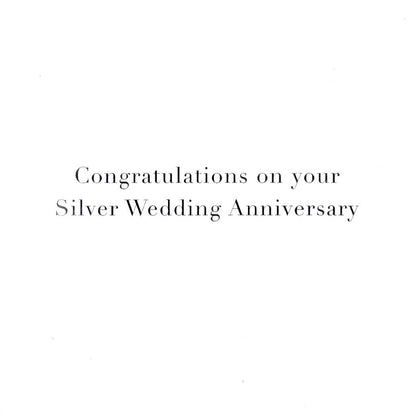 Silver Wedding 25th Anniversary Embellished Greeting Card