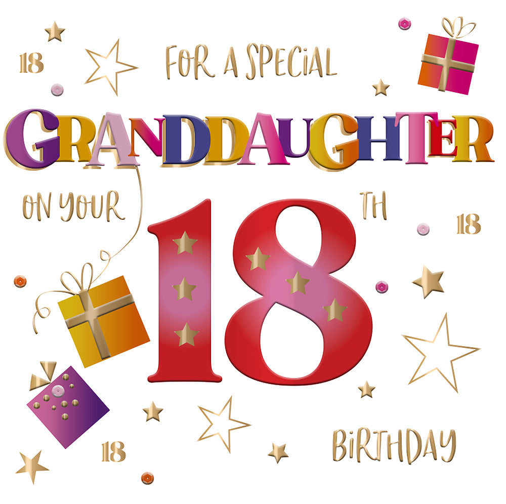 Special Granddaughter On Your 18th Birthday Greeting Card