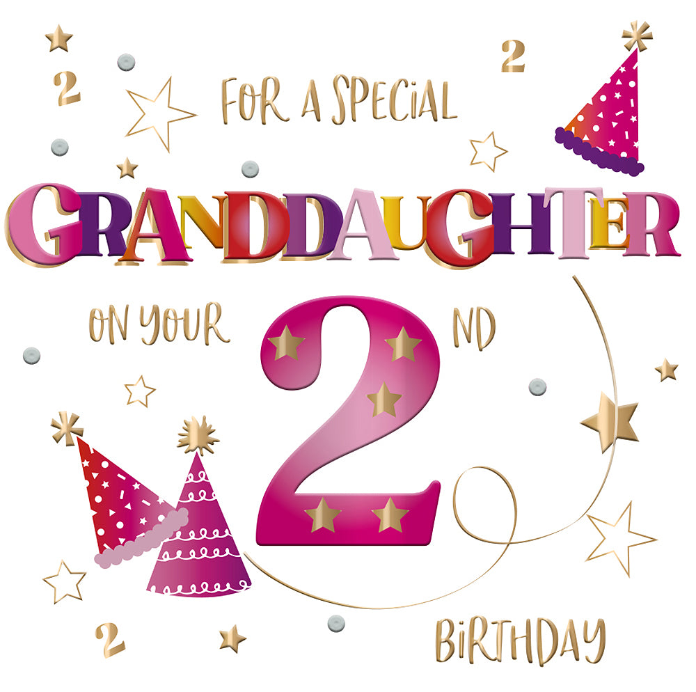 Special Granddaughter On Your 2nd Birthday Greeting Card