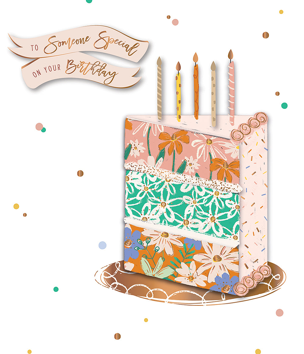 Someone Special Cake Embellished Birthday Greeting Card