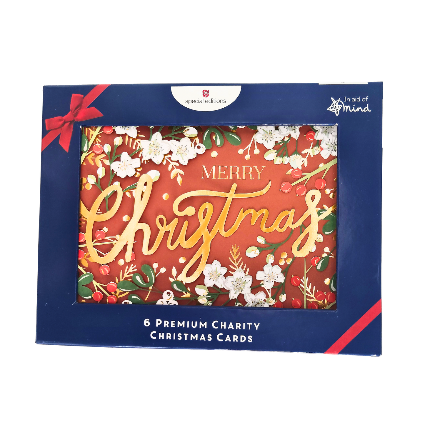 Box of 6 Premium Die Cut Mind Charity Christmas Cards