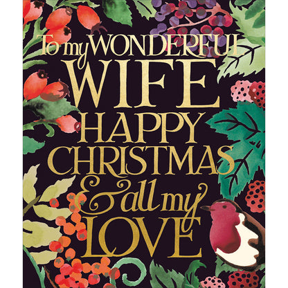 Emma Bridgewater Wonderful Wife Festive Christmas Card