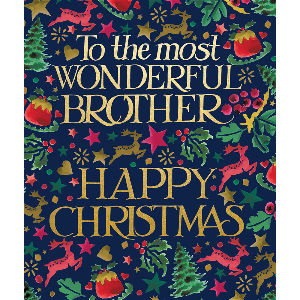 Emma Bridgewater Wonderful Brother Festive Christmas Card