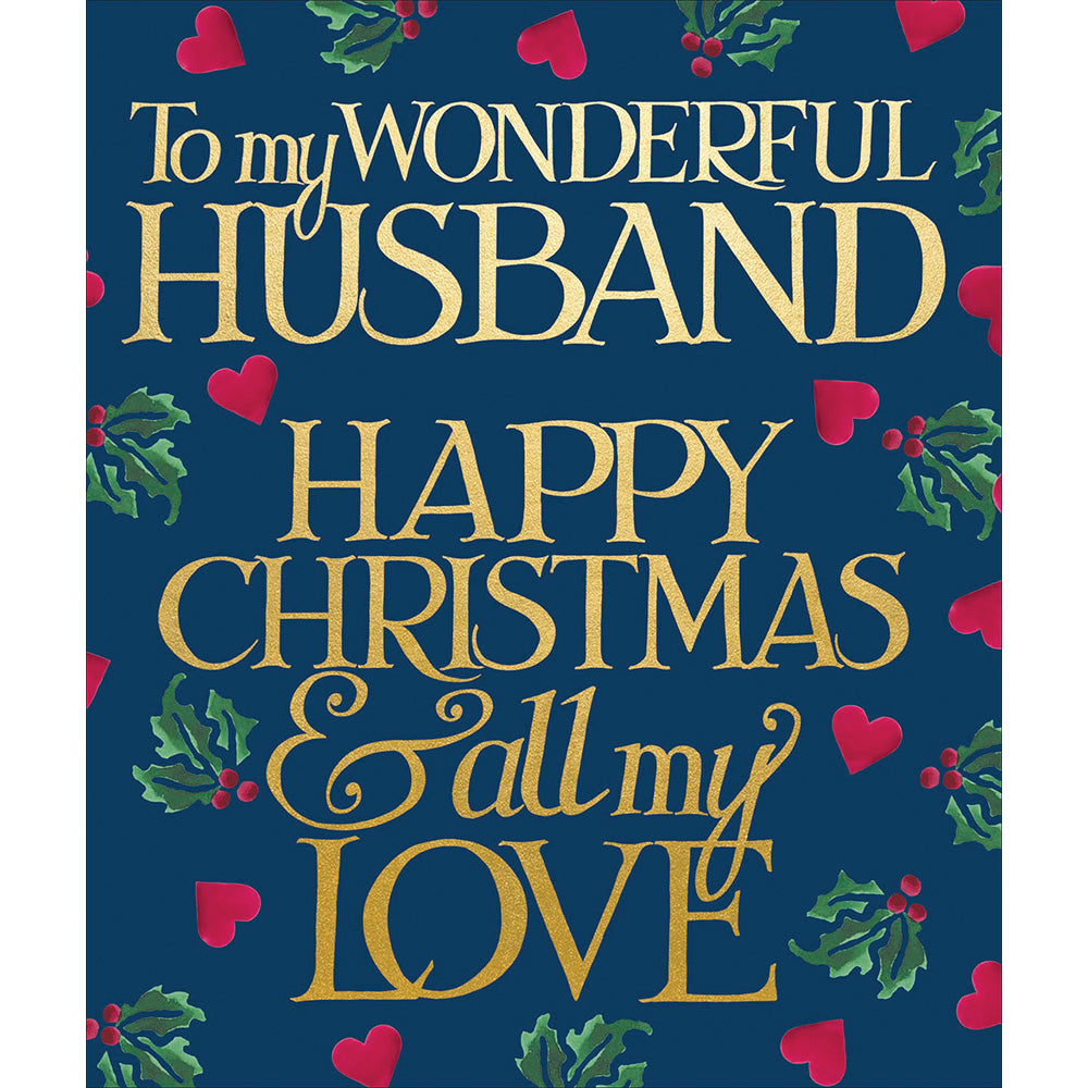 Emma Bridgewater Wonderful Husband Festive Christmas Card