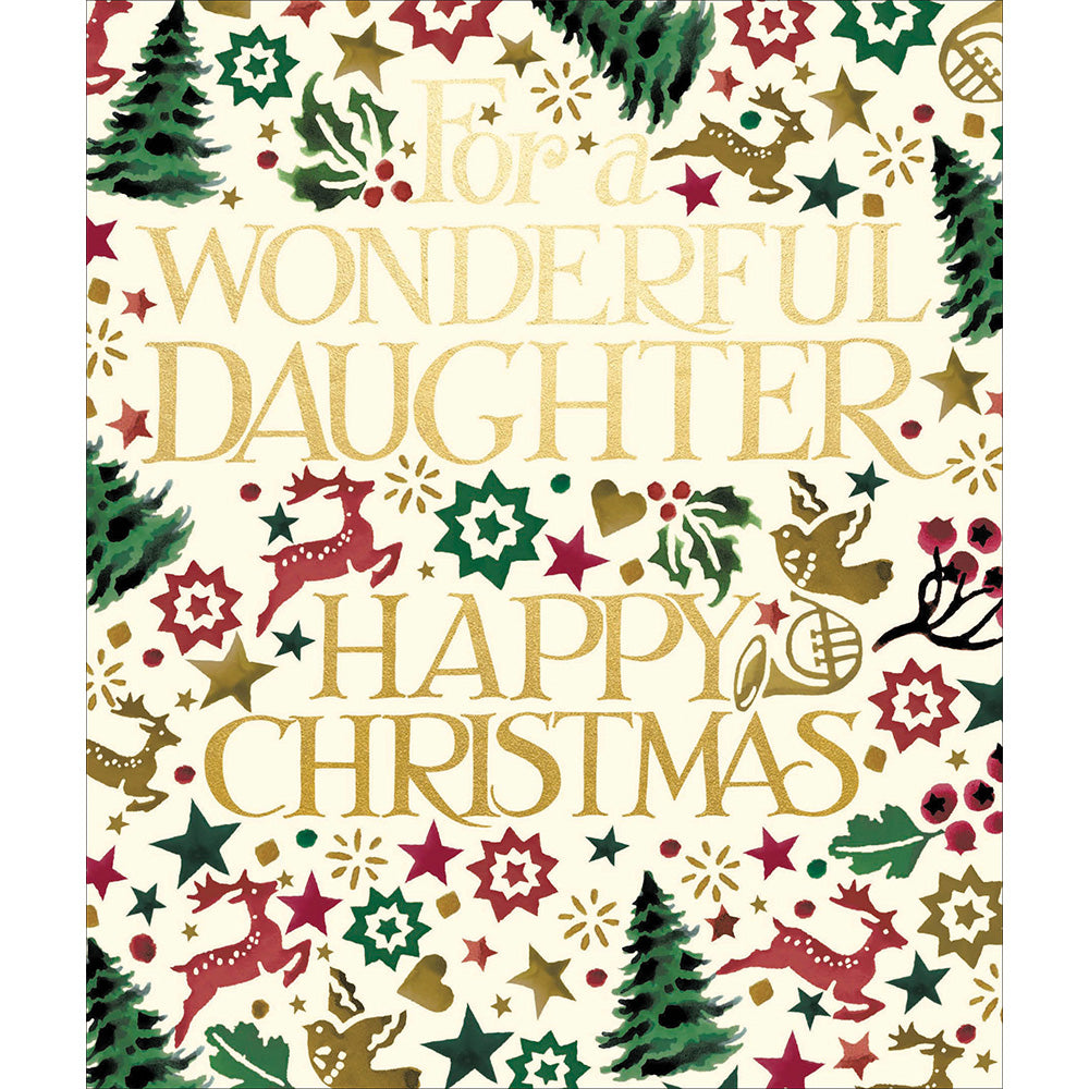 Emma Bridgewater Wonderful Daughter Festive Christmas Card