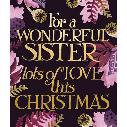 Emma Bridgewater Wonderful Sister Festive Christmas Card